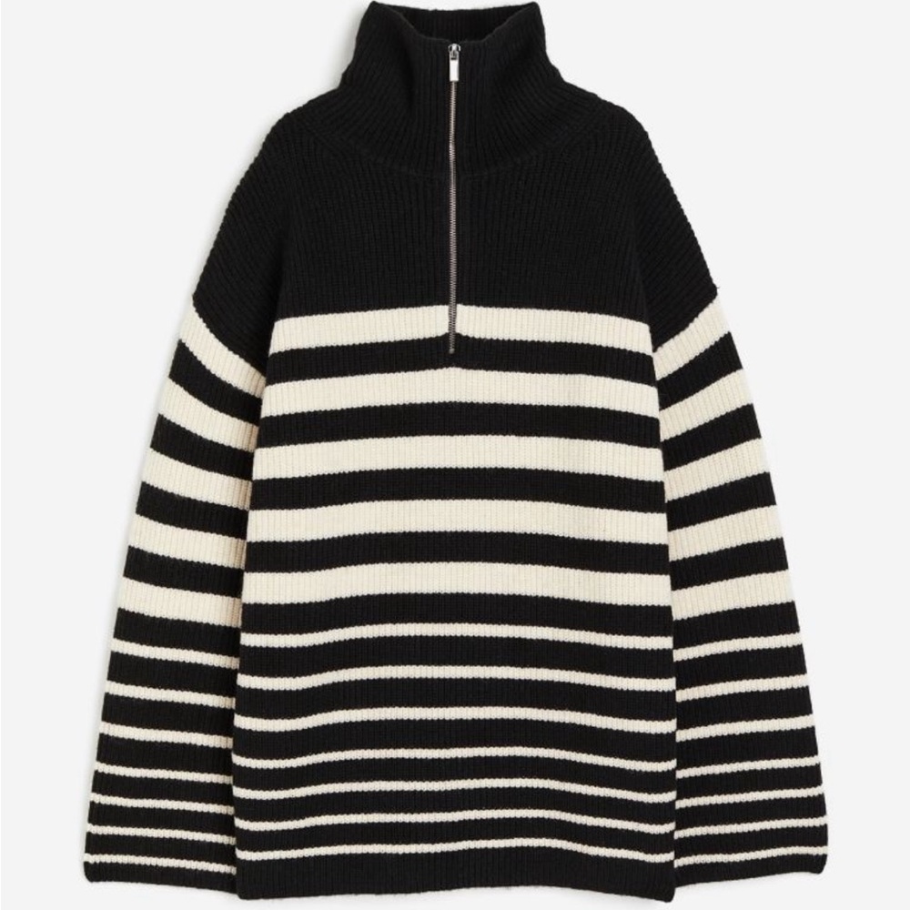 NEVER WORN H&M Rib Knit Half Zip Sweater